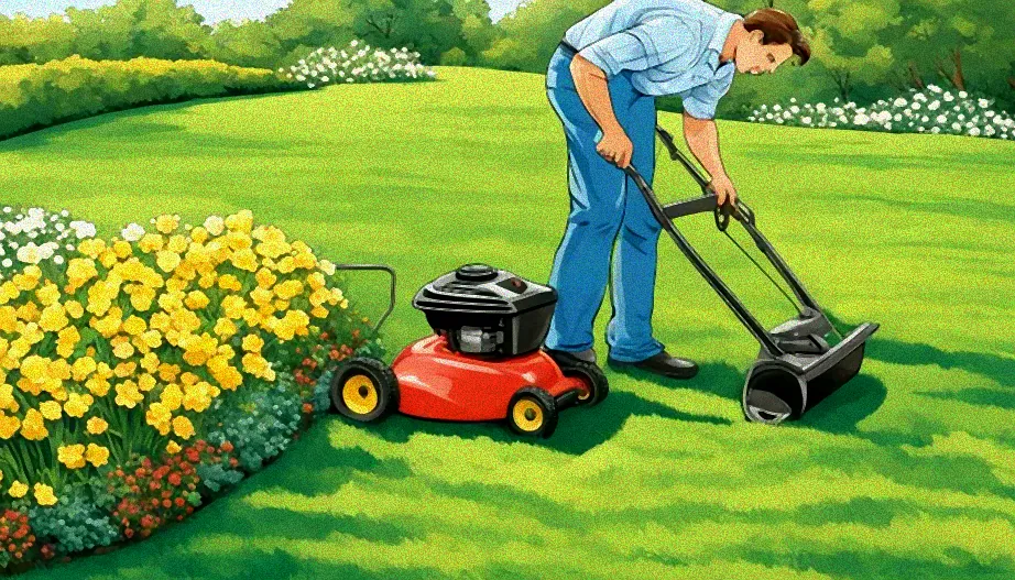 Gepflegter Rasen im Frühling