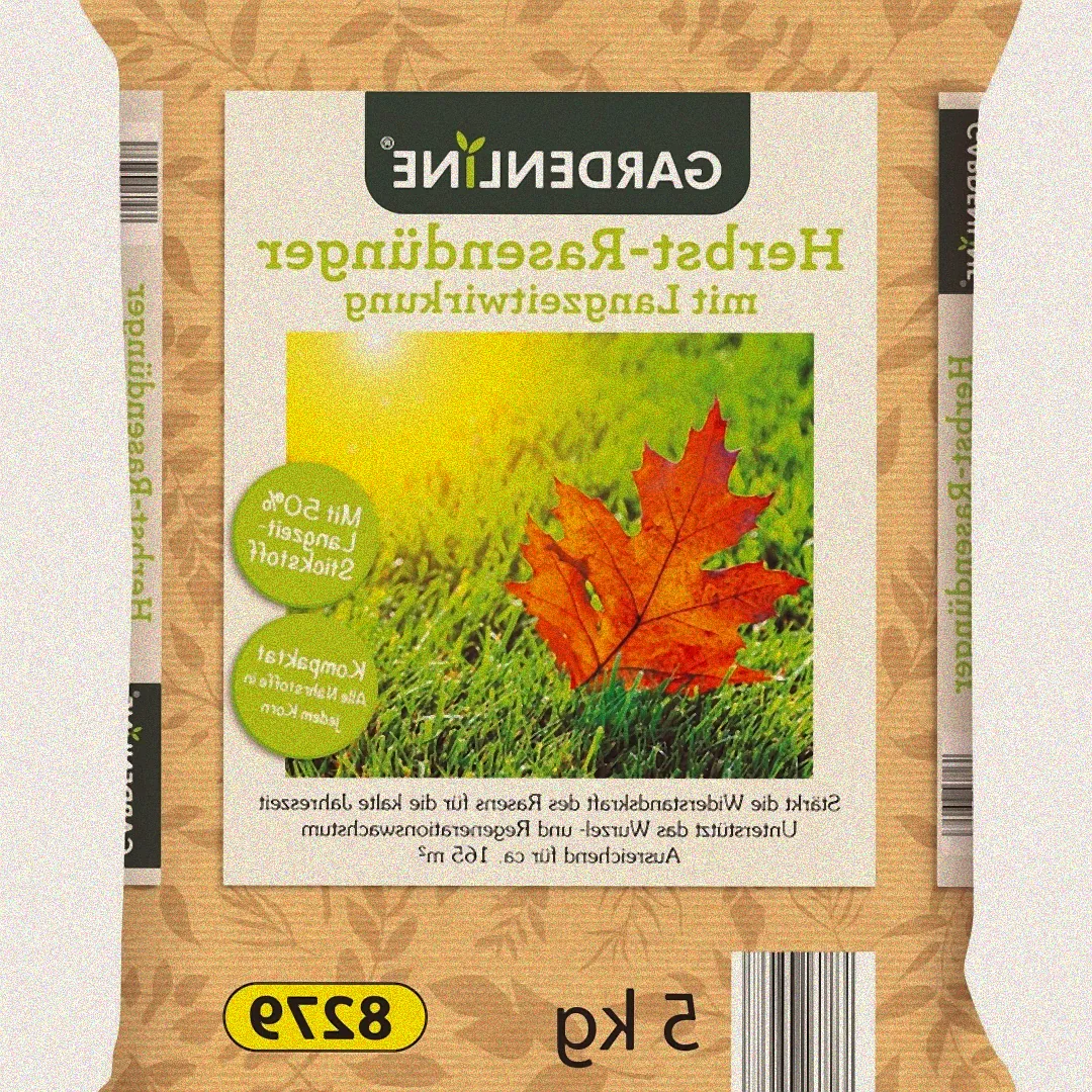 Herbst Rasenpflege mit Dünger und Unkrautvernichter