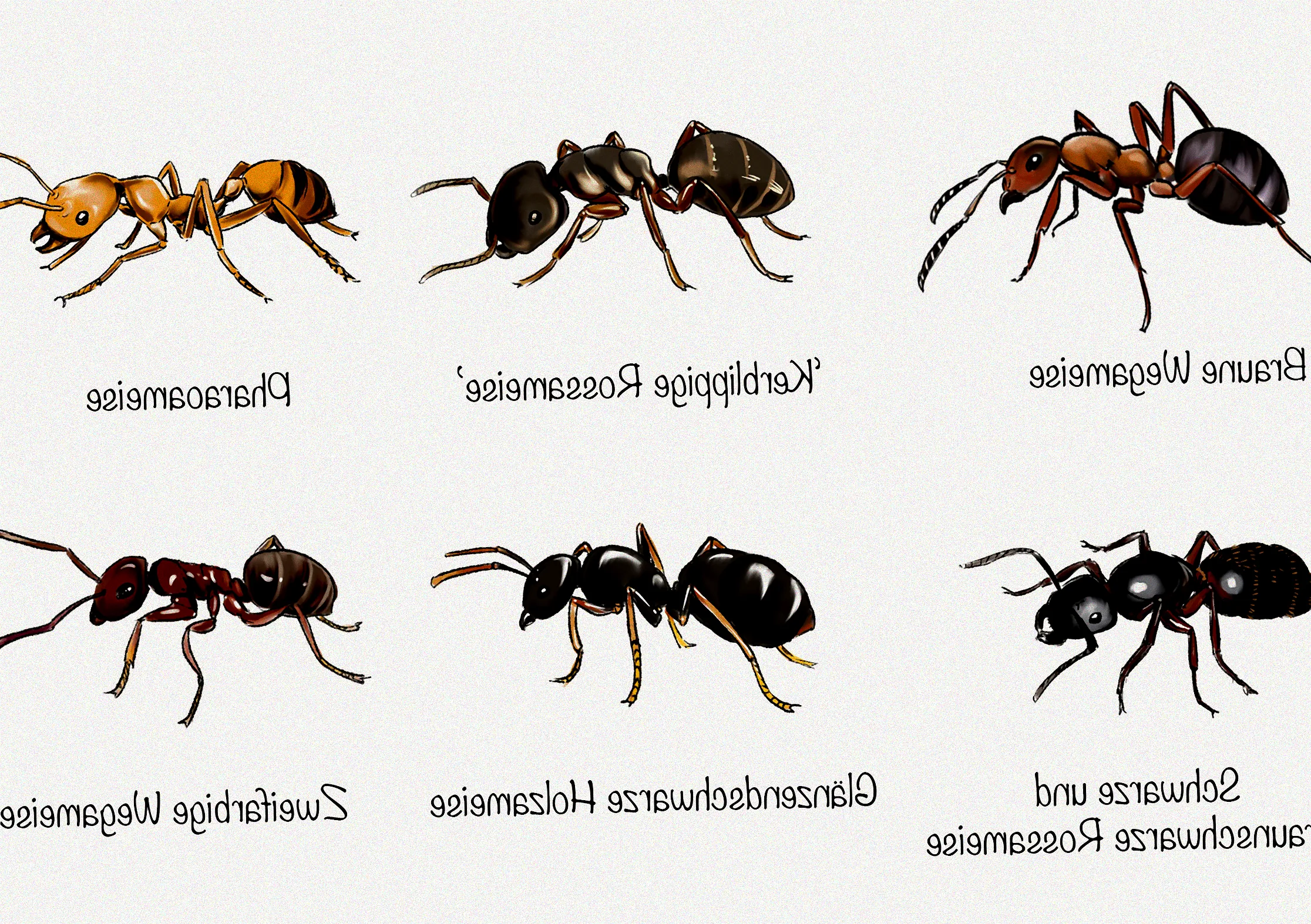 Ameisen an einer Türschwelle.